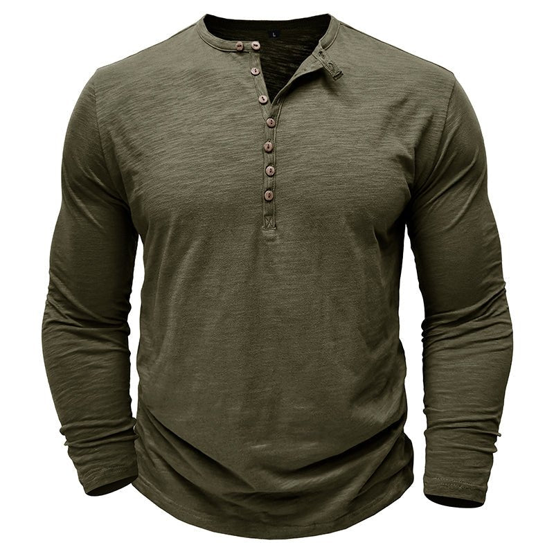 Gerald - Classic Long Sleeve Henley Shirt