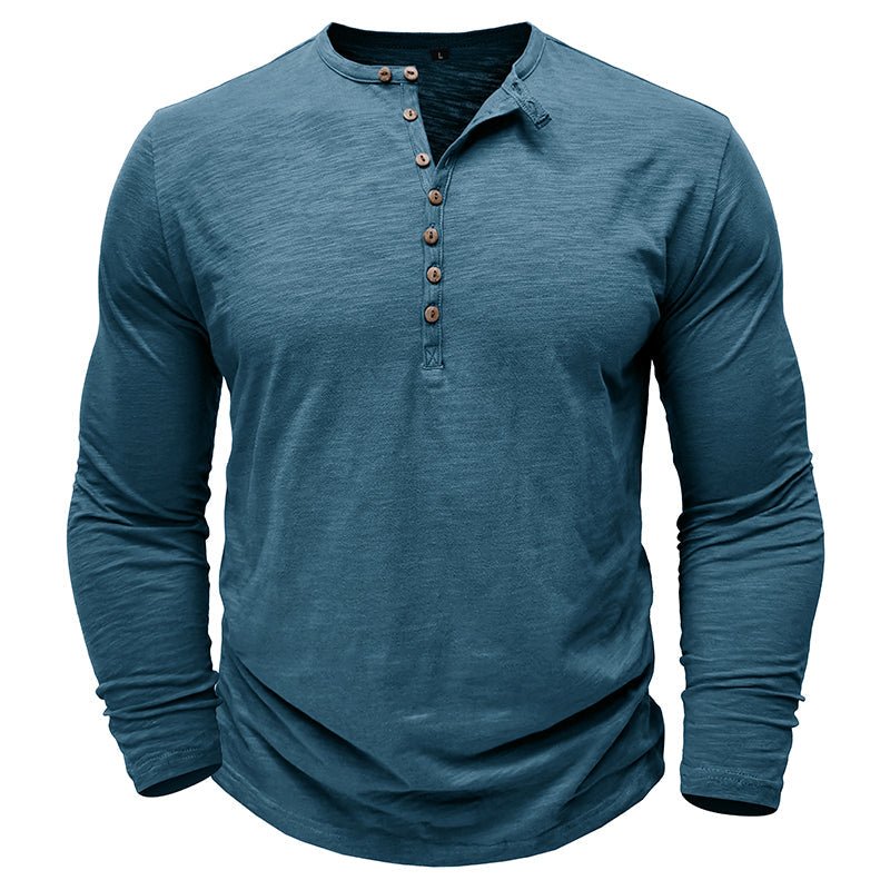 Gerald - Classic Long Sleeve Henley Shirt