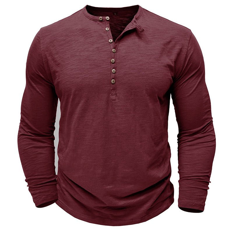 Gerald - Classic Long Sleeve Henley Shirt