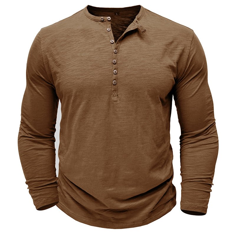 Gerald - Classic Long Sleeve Henley Shirt