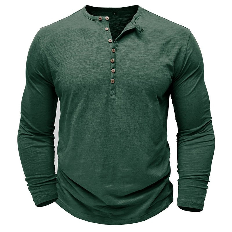 Gerald - Classic Long Sleeve Henley Shirt