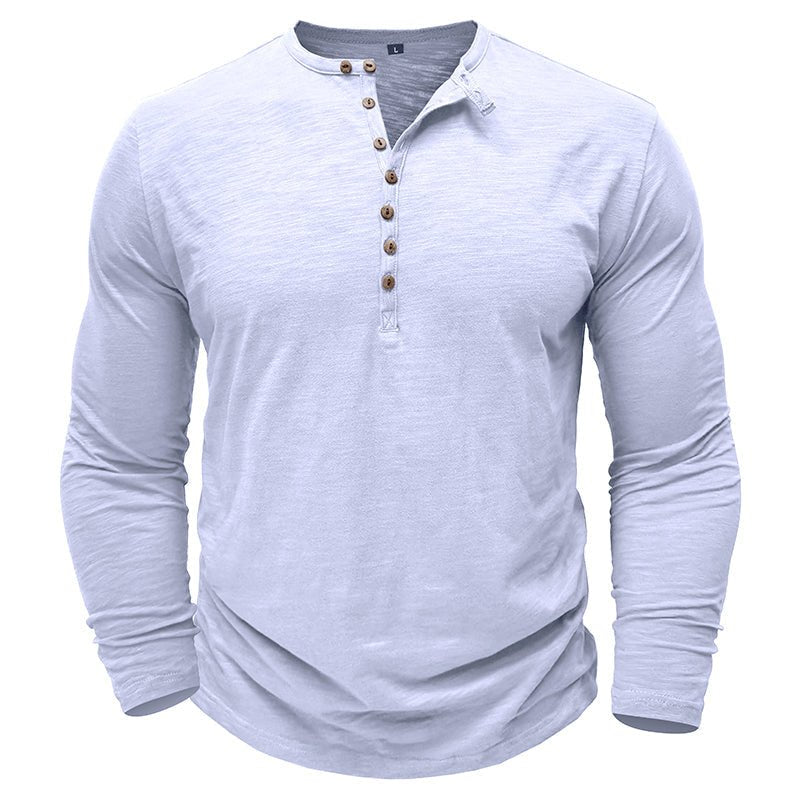 Gerald - Classic Long Sleeve Henley Shirt