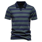 Warner -  Striped Short Sleeve Polo Shirt