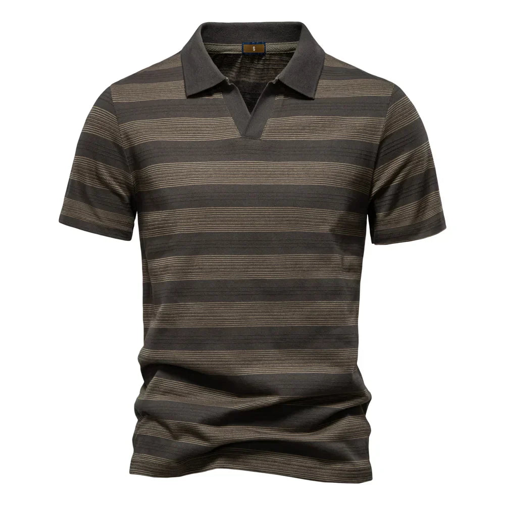 Warner -  Striped Short Sleeve Polo Shirt