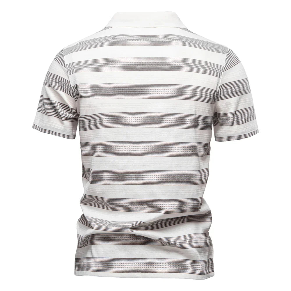 Warner -  Striped Short Sleeve Polo Shirt