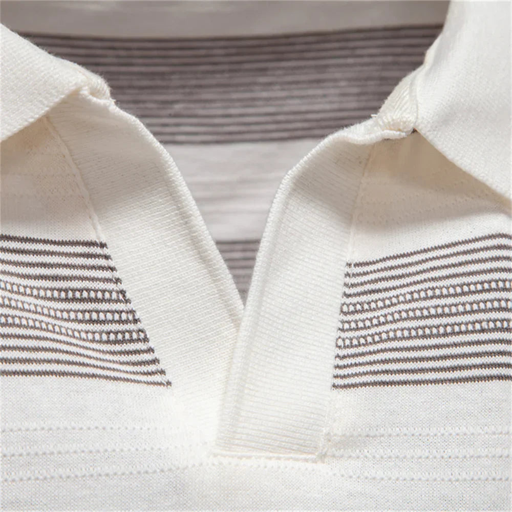 Warner -  Striped Short Sleeve Polo Shirt