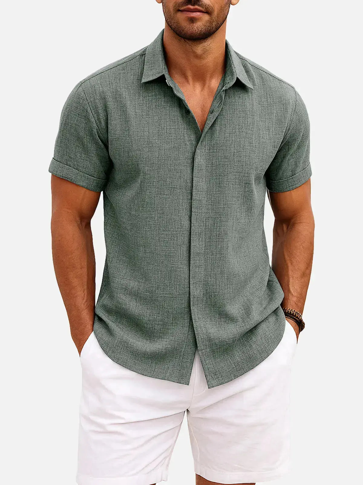 Walt -  Button-Down Short Sleeve Shirt