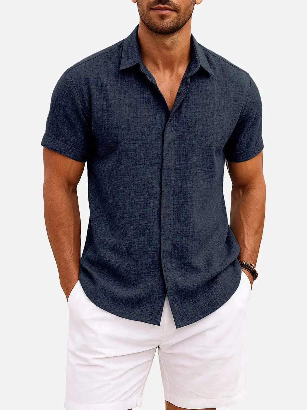 Walt -  Button-Down Short Sleeve Shirt