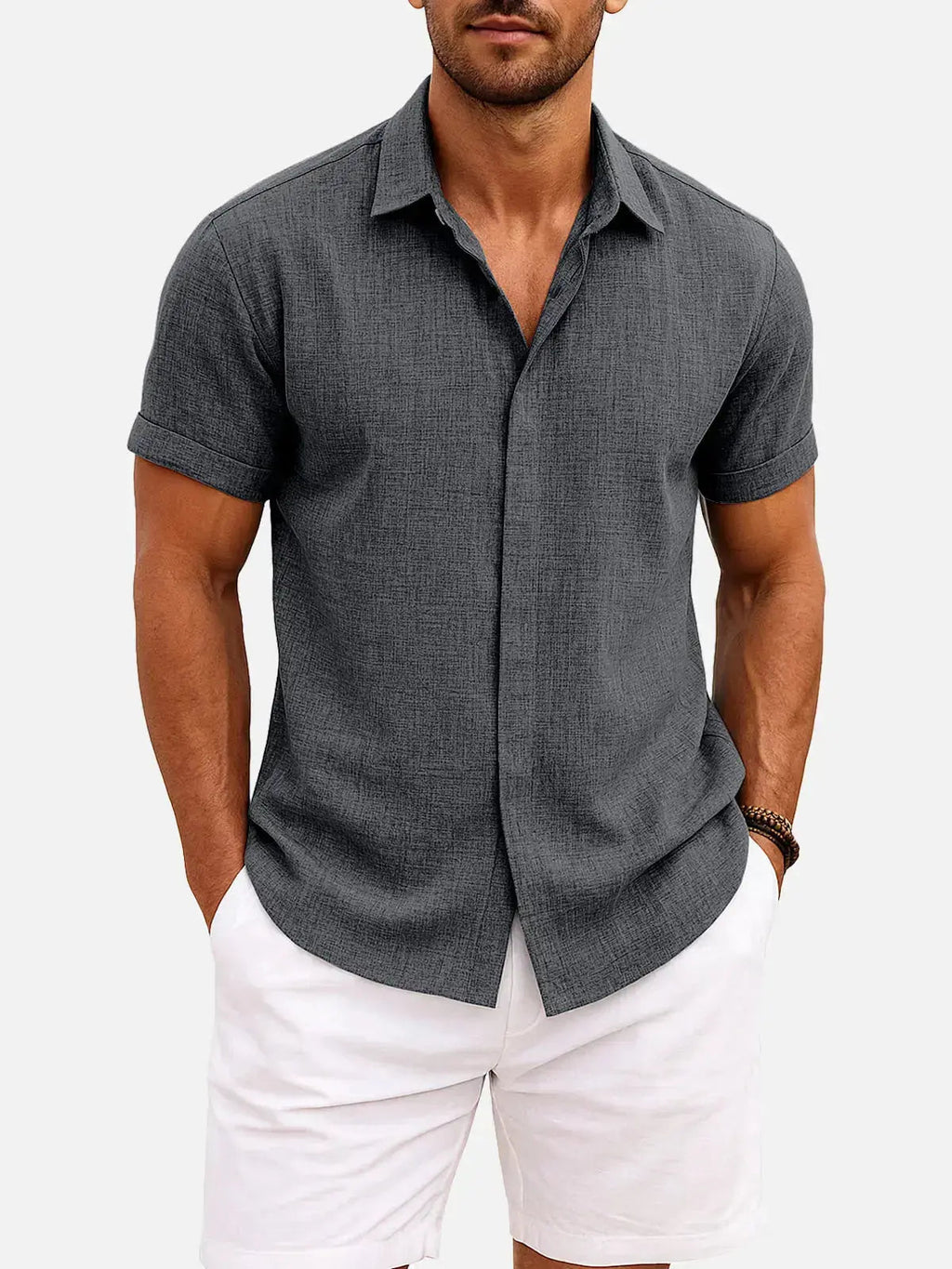 Walt -  Button-Down Short Sleeve Shirt