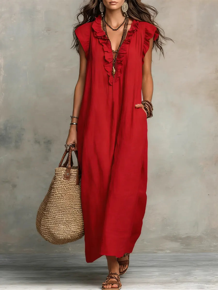 Rosalie | Long Fluid Bohemian Dress