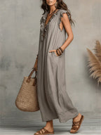 Rosalie | Long Fluid Bohemian Dress