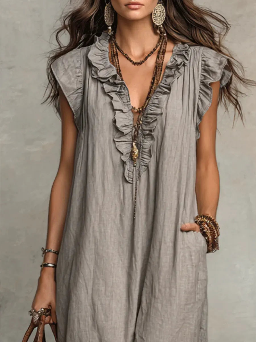 Rosalie | Long Fluid Bohemian Dress