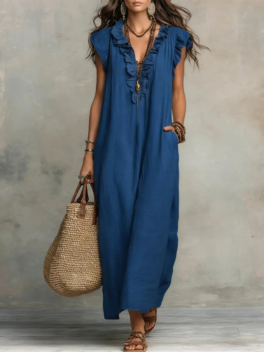 Rosalie | Long Fluid Bohemian Dress