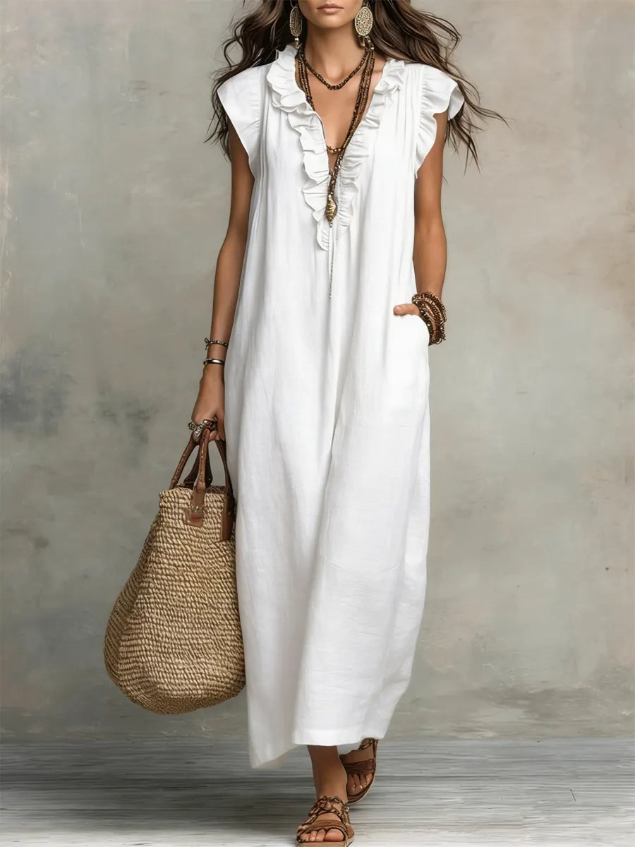 Rosalie | Long Fluid Bohemian Dress
