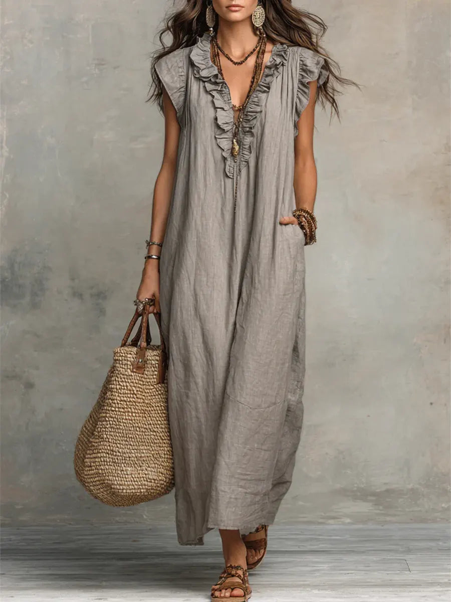 Rosalie | Long Fluid Bohemian Dress