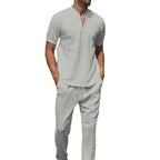 Urijah - Casual Waffle Polo Co-Ord Set