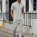 Urijah - Casual Waffle Polo Co-Ord Set