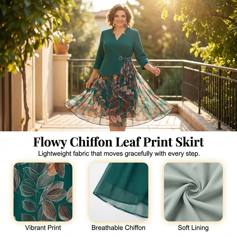 Elegant Faux Two-Piece Dress