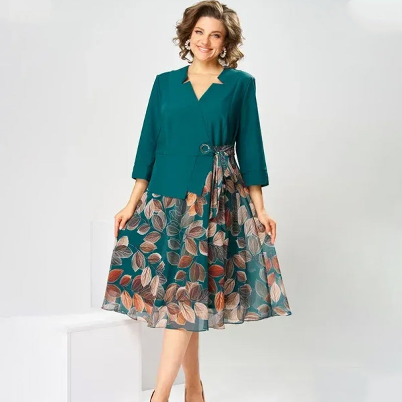 Elegant Faux Two-Piece Dress