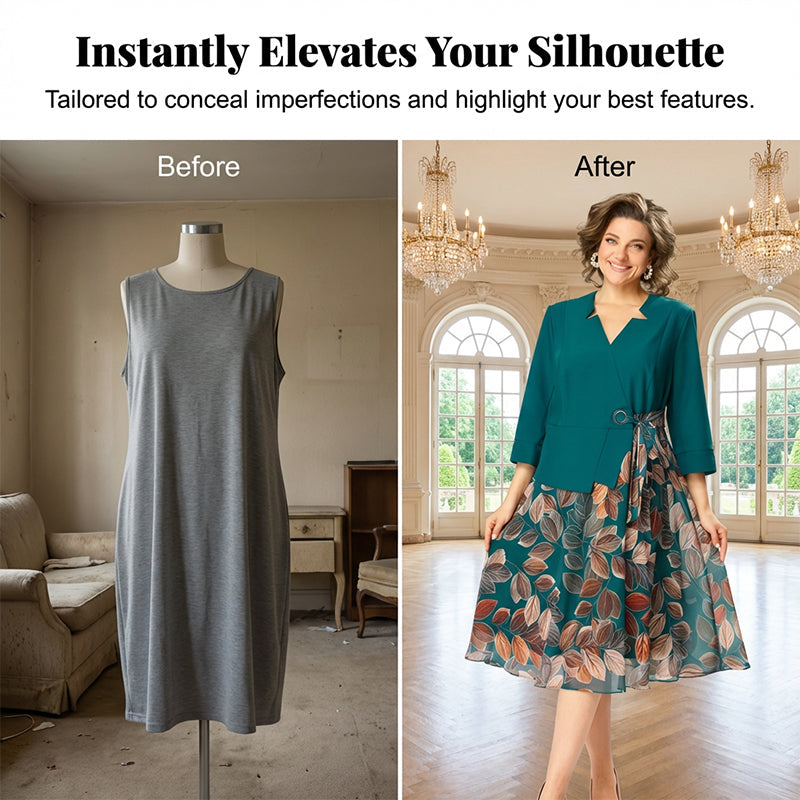 Elegant Faux Two-Piece Dress