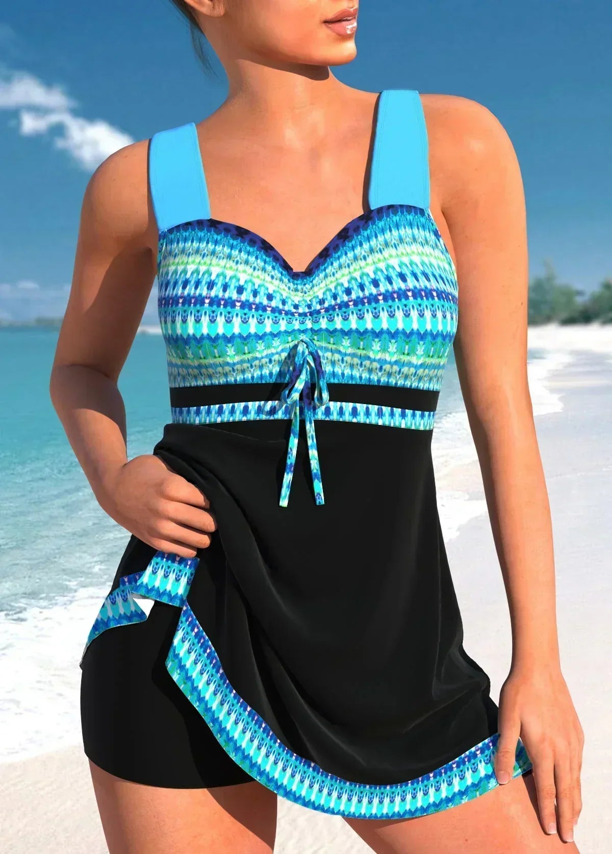 Marbella | Tummy-Control Swim Dress with Skirt