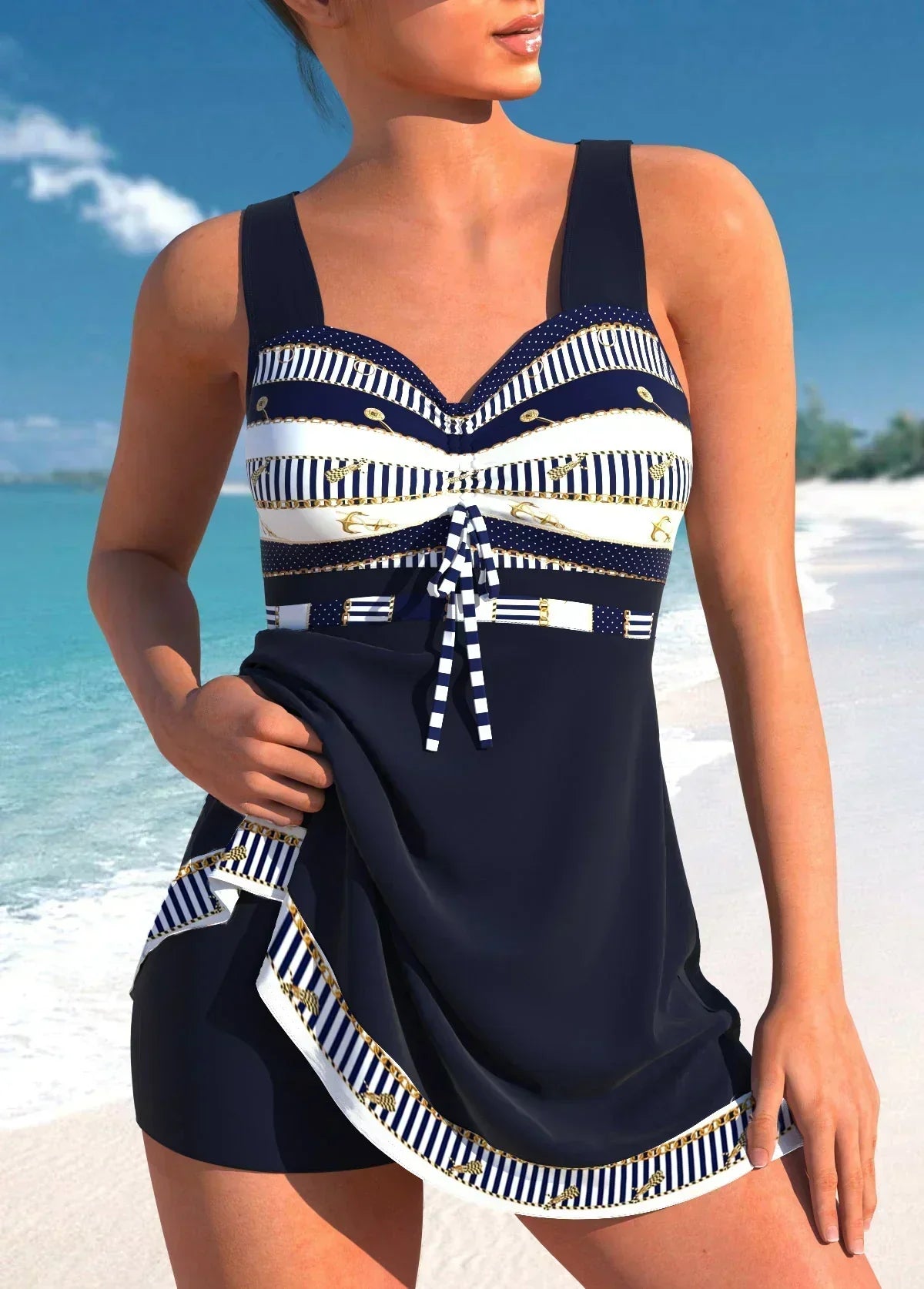 Marbella | Tummy-Control Swim Dress with Skirt