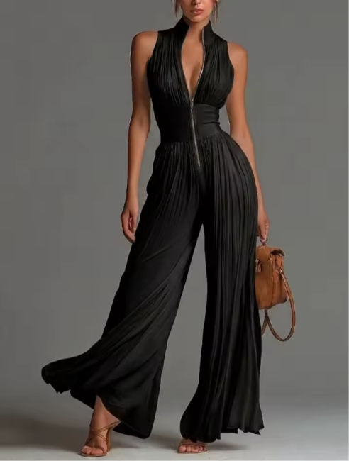 Aurora Pleated Jumpsuit